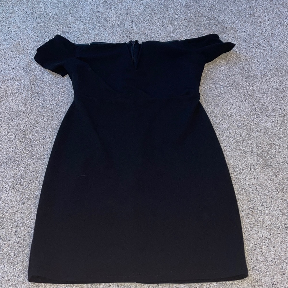 Lulus black off the shoulder mini dress